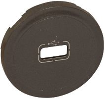 Лицевая панель Legrand Celiane для 1-м. розетки USB графит картинка